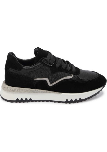 Siyah Hakiki Deri Kadın Sneaker - K24I1AY67135-A01