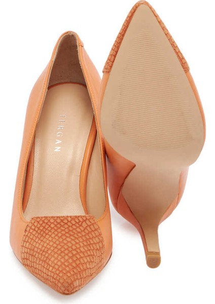 Turuncu Hakiki Deri Kadın Stiletto - K24I1AY67174-T6S fırsatları
