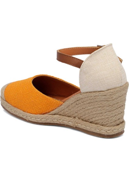 Turuncu Deri-Tekstil Kadın Espadril - K24Y1Sn67417-I9L Turuncu