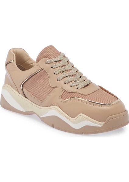 Bej Hakiki Deri Kadın Sneaker - K24I1AY67194-A25