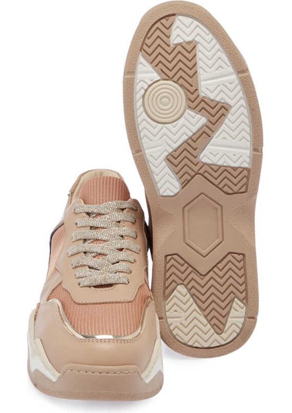 Bej Hakiki Deri Kadın Sneaker - K24I1AY67194-A25 fırsatları