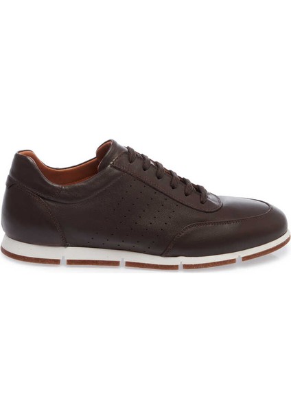 Kahve Hakiki Deri Erkek Sneaker - E24I1AY56684-A24
