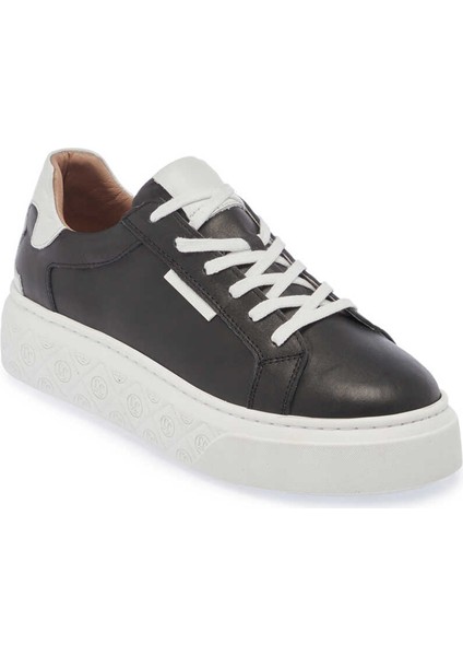 Siyah Hakiki Deri Kadın Sneaker - K24I1AY67299-A23