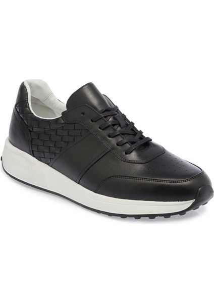 Siyah Hakiki Deri Erkek Sneaker - E24I1AY56708-A43
