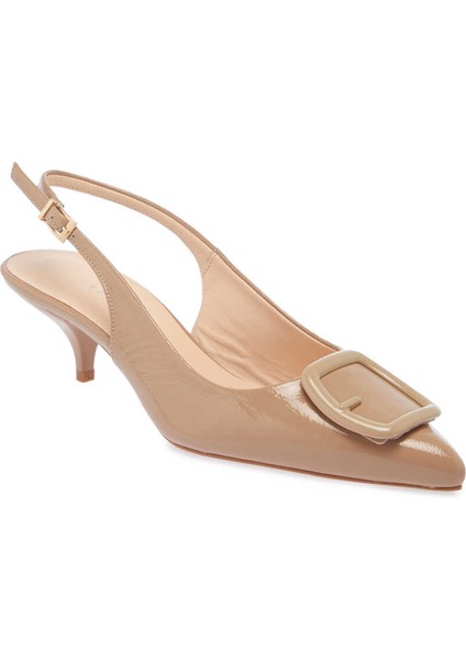 Nude Hakiki Rugan Deri Kadın Stiletto - K24I1AY67191-M3G