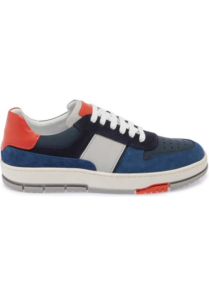 Lacivert Hakiki Deri Erkek Sneaker - E24I1AY56731-D44