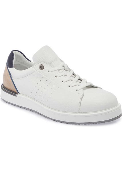 Beyaz Hakiki Deri Erkek Sneaker - E24I1AY56700-B69