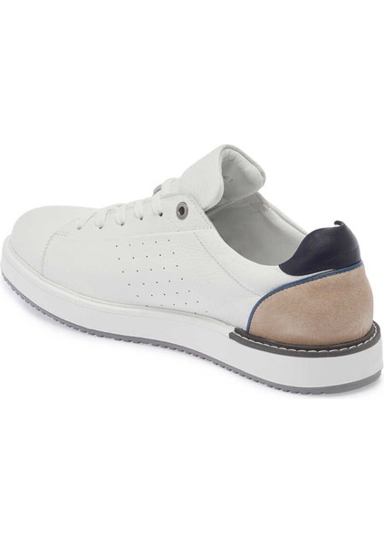 Beyaz Hakiki Deri Erkek Sneaker - E24I1AY56700-B69