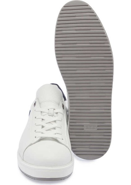Beyaz Hakiki Deri Erkek Sneaker - E24I1AY56700-B69