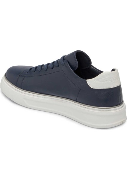 Lacivert Hakiki Deri Erkek Sneaker - E24I1AY56688-A31