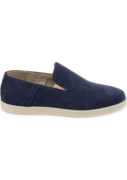 Lacivert Hakiki Nubuk Deri Erkek Loafer - E24I1AY56695-C39