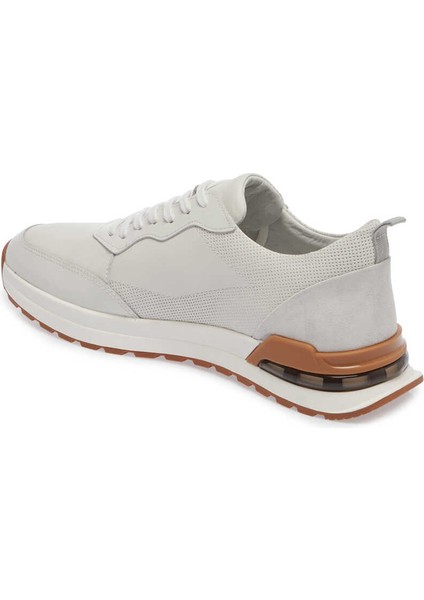 Beyaz Hakiki Deri Erkek Sneaker - E24I1AY56619-A26