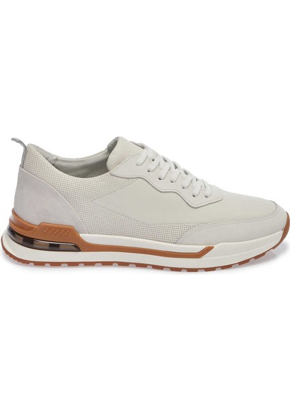 Beyaz Hakiki Deri Erkek Sneaker - E24I1AY56619-A26