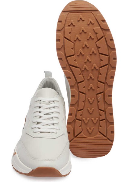 Beyaz Hakiki Deri Erkek Sneaker - E24I1AY56619-A26
