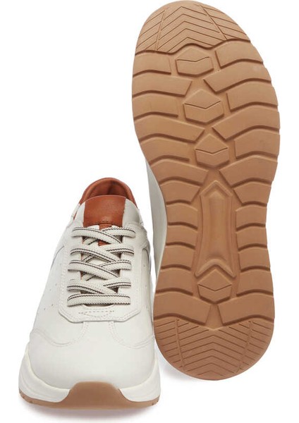Beyaz Hakiki Deri Erkek Sneaker - E24I1AY56620-A26