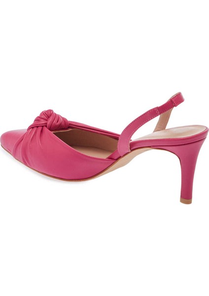 Pembe Hakiki Deri Kadın Stiletto - K24I1AY67169-J7E