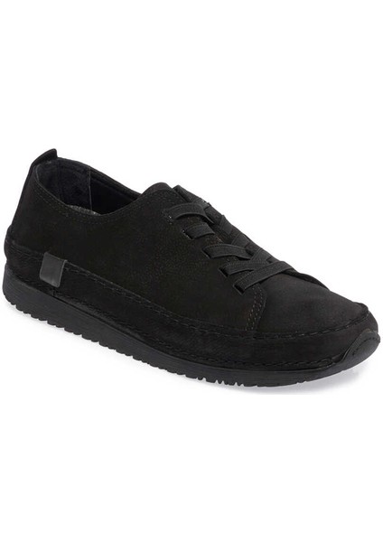 Siyah Hakiki Nubuk Deri Kadın Sneaker - K24I1AY67268-A64