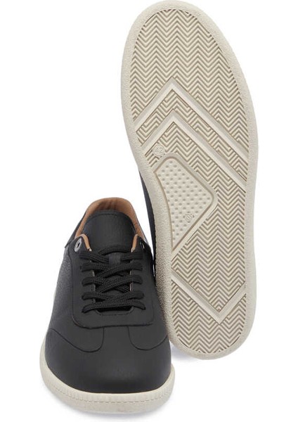 Siyah Hakiki Deri Erkek Sneaker - E24I1AY56704-A41