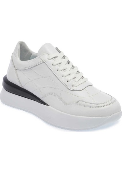 Beyaz Hakiki Deri Kadın Sneaker - K24I1AY67314-A26
