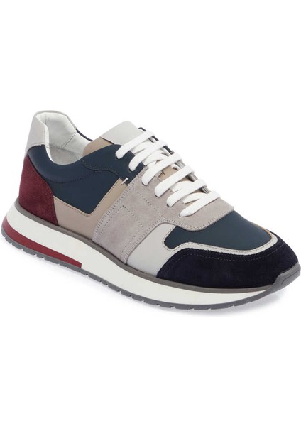 Lacivert Hakiki Deri Erkek Sneaker - E24I1AY56735-D44