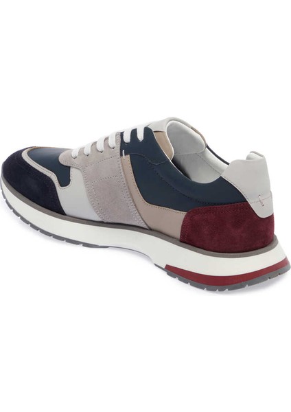 Lacivert Hakiki Deri Erkek Sneaker - E24I1AY56735-D44