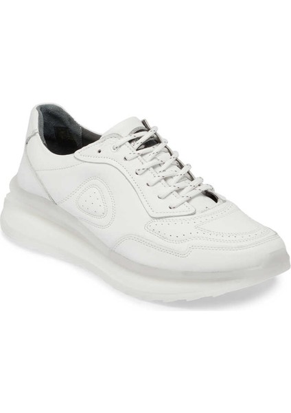 Beyaz Hakiki Deri Erkek Sneaker - E24I1AY56799-A26