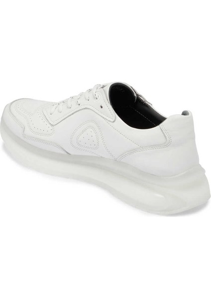 Beyaz Hakiki Deri Erkek Sneaker - E24I1AY56799-A26