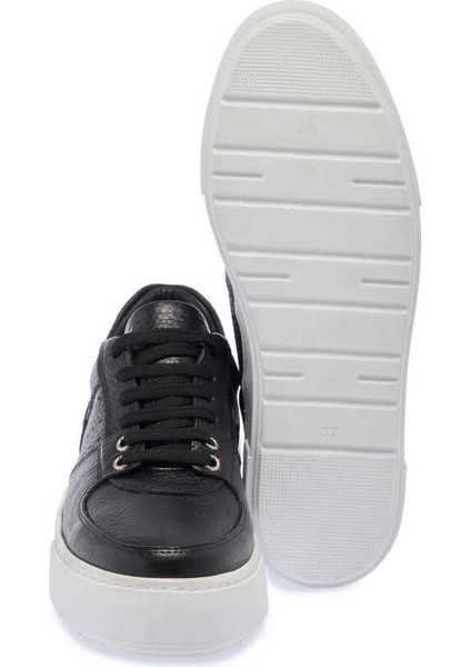 Siyah Hakiki Deri Kadın Sneaker - K24I1AY67103-A23 fırsatları