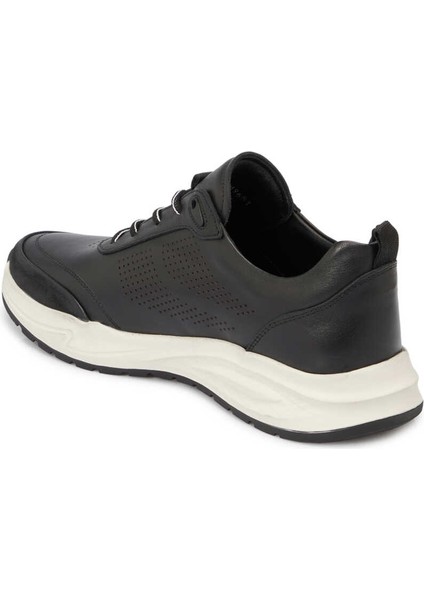 Siyah Hakiki Deri Erkek Sneaker - E24I1AY56618-A23