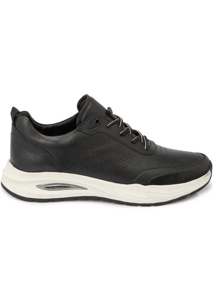 Siyah Hakiki Deri Erkek Sneaker - E24I1AY56618-A23