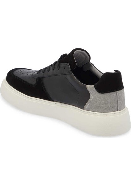 Siyah Hakiki Deri Erkek Sneaker - E24I1AY56601-W19