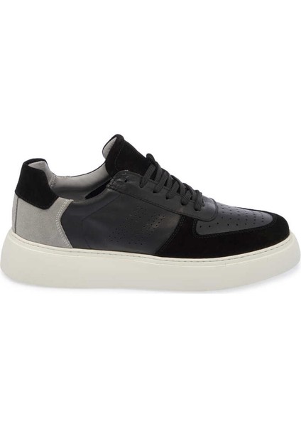 Siyah Hakiki Deri Erkek Sneaker - E24I1AY56601-W19