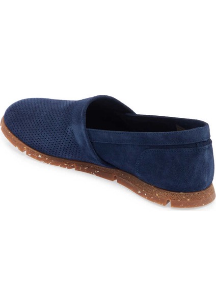 Mavi Hakiki Süet Deri Erkek Loafer - E24I1AY56589-F60
