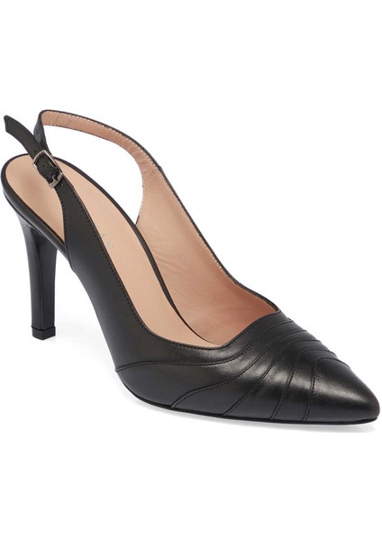 Siyah Hakiki Deri Kadın Stiletto - K24I1AY67175-A55