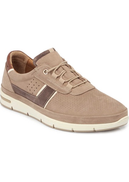Gri Hakiki Nubuk Deri Erkek Sneaker - E24I1AY56694-A40