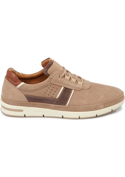 Gri Hakiki Nubuk Deri Erkek Sneaker - E24I1AY56694-A40