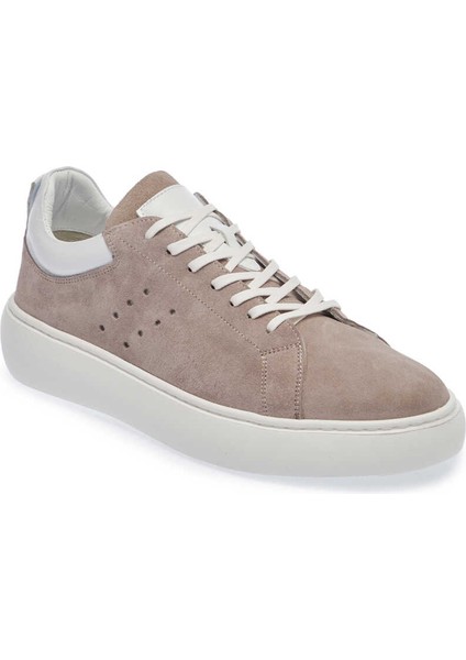 Gri Hakiki Süet Deri Erkek Sneaker - E24I1AY56665-C11