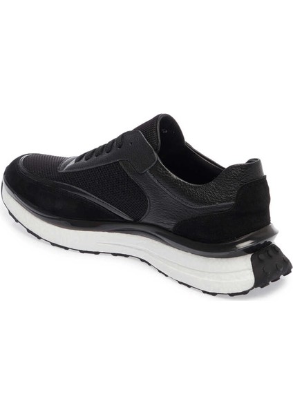 Siyah Hakiki Deri Erkek Sneaker - E24I1AY56698-A23