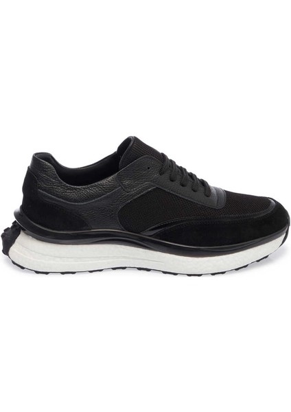 Siyah Hakiki Deri Erkek Sneaker - E24I1AY56698-A23