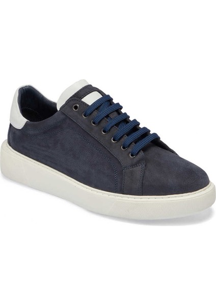 Lacivert Hakiki Deri Erkek Sneaker - E24I1AY56844-A31