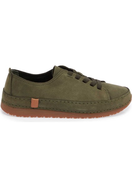Yeşil Hakiki Nubuk Deri Kadın Sneaker - K24I1AY67268-G98