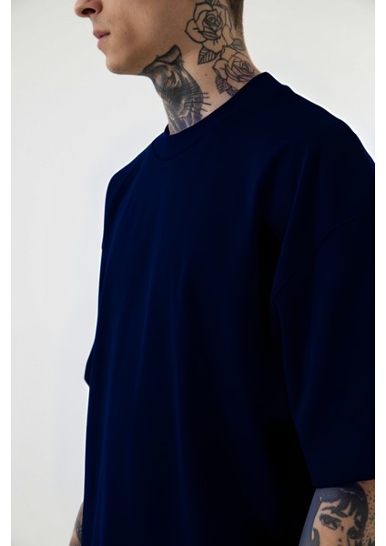 Lux Kısa Kollu Tişört Lacivert