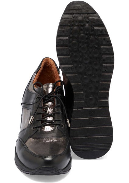 Siyah Hakiki Deri Kadın Sneaker - K24I1AY67144-A23 fırsatları