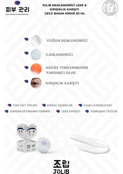 Nemlendirici Leke Karşıtı Gece Bakım Kremi 50 ml modelleri