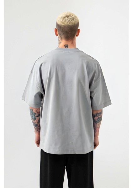 Lux Kısa Kollu Tişört Gri modelleri