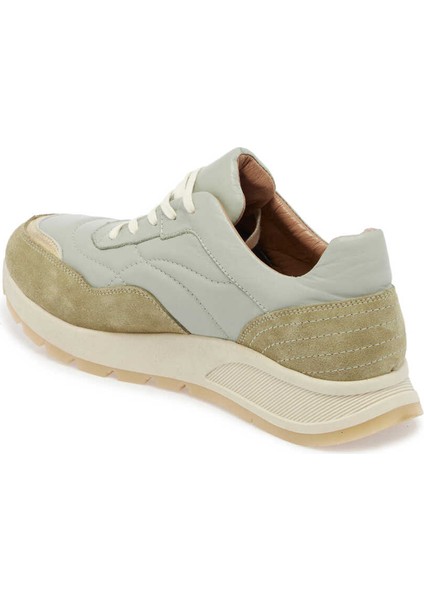 Yeşil Hakiki Deri Kadın Sneaker - K24I1AY67304-O48