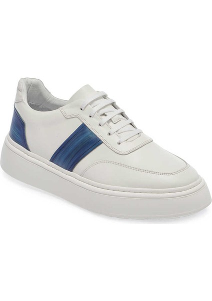 Beyaz Hakiki Deri Erkek Sneaker - E24I1AY56722-C73