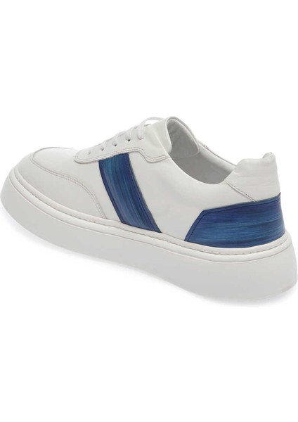 Beyaz Hakiki Deri Erkek Sneaker - E24I1AY56722-C73