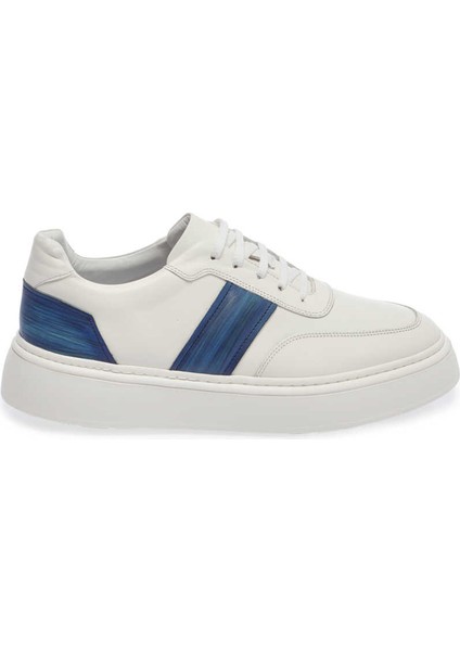 Beyaz Hakiki Deri Erkek Sneaker - E24I1AY56722-C73