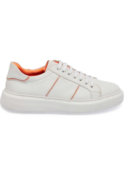 Beyaz Deri Erkek Sneaker - E24I1AY56809-C73  Beyaz